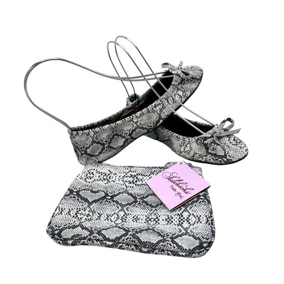 Sidekicks Ballet Snake Reptile Print Comfort Slippers 5-6.5 - Picture 4 of 9